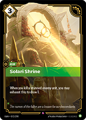 Solari Shrine Origins Card List