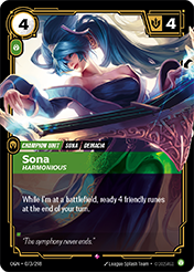 Sona, Harmonious Origins Card List