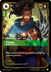 Yasuo, Remorseful Origins Card List