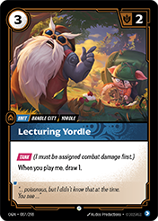 Lecturing Yordle Origins Card List