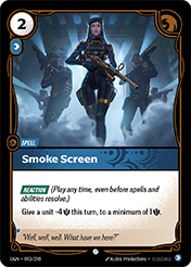 Smoke Screen Origins Card List