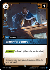 Watchful Sentry Origins Card List