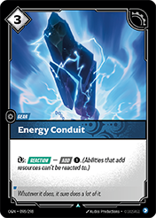 Energy Conduit Origins Card List