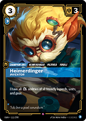 Heimerdinger, Inventor Origins Card List