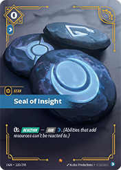 Seal of Insight Origins Card List