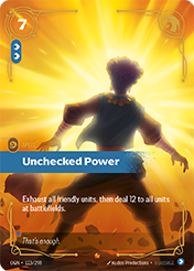 Unchecked Power Origins Card List