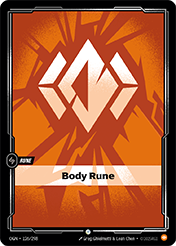 Body Rune Origins Card List