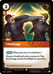 Challenge Origins Card List