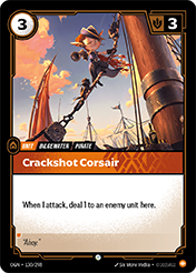 Crackshot Corsair Origins Card List