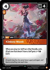 Kinkou Monk Origins Card List