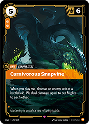 Carnivorous Snapvine Origins Card List