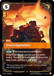 Overt Operation Origins Card List