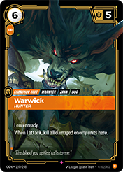 Warwick, Hunter Origins Card List