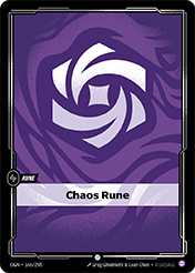Chaos Rune Origins Card List
