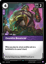 Zaunite Bouncer Origins Card List