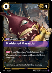 Maddened Marauder Origins Card List