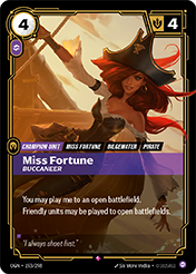 Miss Fortune, Buccaneer Origins Card List