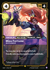 Miss Fortune, Buccaneer - Alt Art Origins Card List