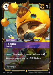 Teemo, Scout - Alt Art Origins Card List