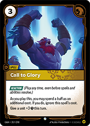 Call to Glory Origins Card List