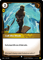 Cull the Weak Origins Card List