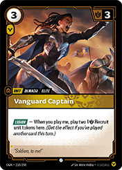 Vanguard Captain Origins Card List