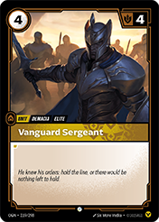 Vanguard Sergeant Origins Card List