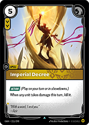 Imperial Decree Origins Card List