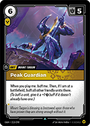 Peak Guardian Origins Card List