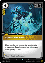 Spectral Matron Origins Card List