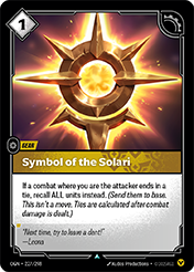 Symbol of the Solari Origins Card List