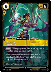 Karma, Channeler Origins Card List