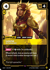 Leona, Determined Origins Card List