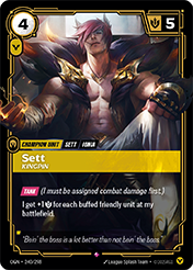 Sett, Kingpin Origins Card List