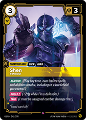Shen, Kinkou Origins Card List