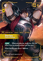 Darius, Executioner Origins Card List