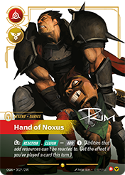 Hand of Noxus - Signature Origins Card List