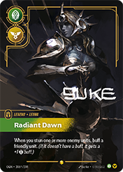 Radiant Dawn - Signature Origins Card List