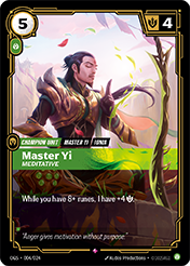 Yi, Meditative Origins - Proving Grounds Card List