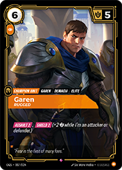 Garen, Rugged Origins - Proving Grounds Card List