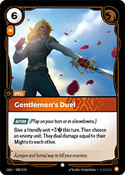 Gentlemen's Duel Origins - Proving Grounds Card List