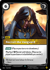 Recruit the Vanguard Origins - Proving Grounds Card List