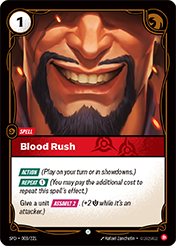 Blood Rush Spiritforged Card List