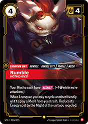 Rumble, Hotheaded - Alt Art Spiritforged Card List
