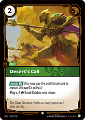 Desert's Call Spiritforged Card List