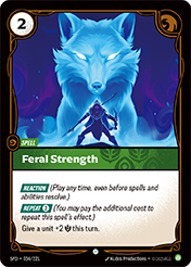 Feral Strength Spiritforged Card List