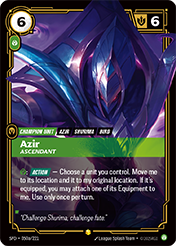 Azir, Ascendant - Alt Art Spiritforged Card List