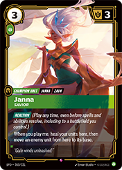 Janna, Savior Spiritforged Card List