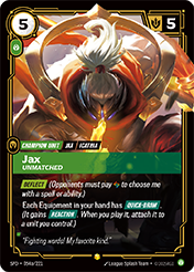 Jax, Unmatched - Alt Art Spiritforged Card List