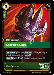 Sterak's Gage Spiritforged Card List